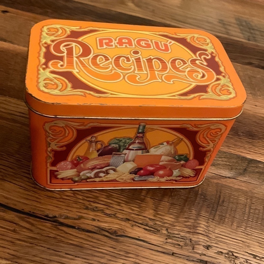 Vintage Ragu Recipes Tin Box